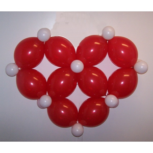 Doorknoop Ballonnen Hart 90 x 90
